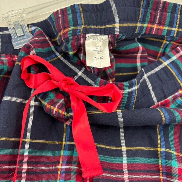 Vera Bradley Flannel Pajama Set Womens Size 3XL Tartan Plaid 100% Cotton - Picture 10 of 16